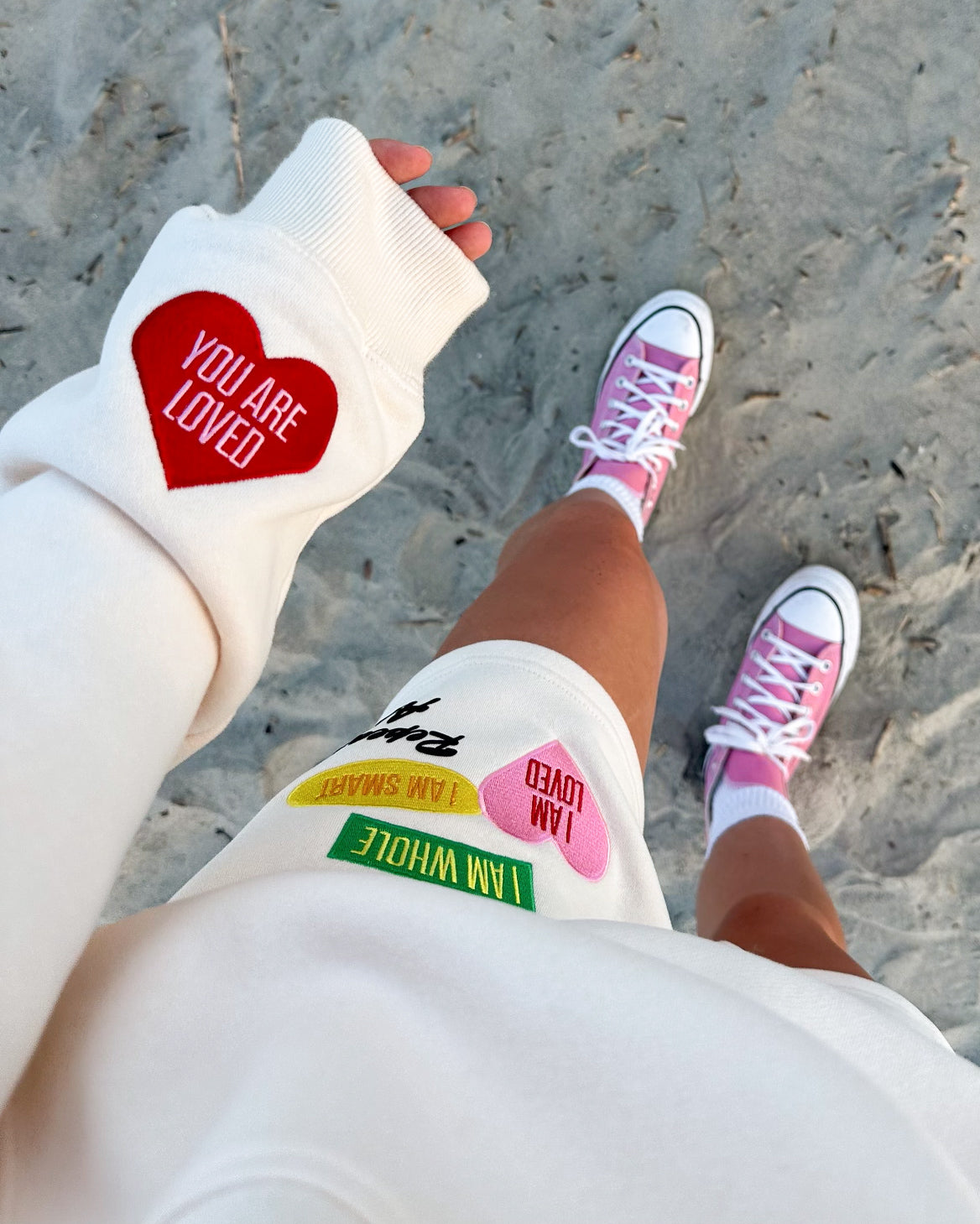 Repeat After Me Patchwork Hoodie