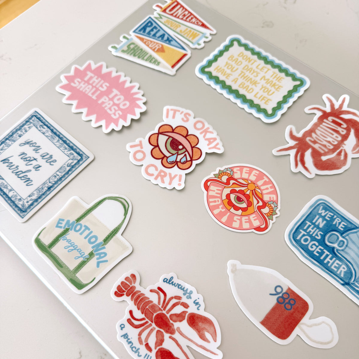 Unclench Your Jaw, Relax Your Shoulders Sticker