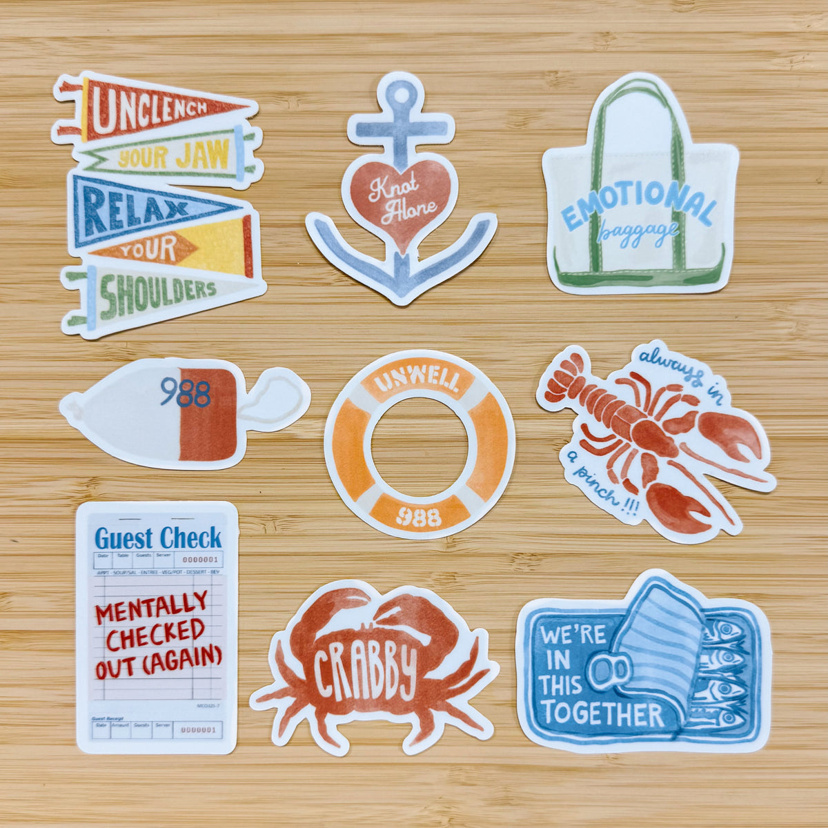 Coastal Sticker Pack (9 Stickers)