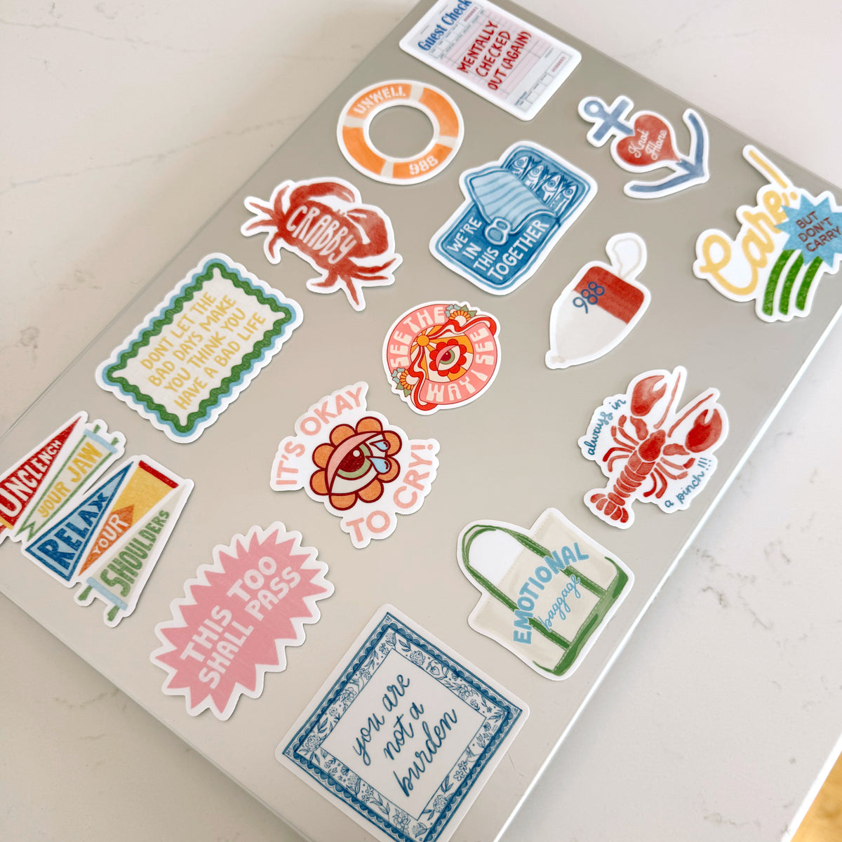 Unclench Your Jaw, Relax Your Shoulders Sticker